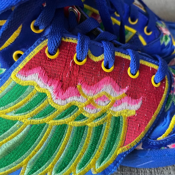 RARE Adidas Jeremy Scott JS Wings CNY Sz 4.5 M / 5.5W Maximalist Hypebeast Satin - Picture 13 of 16